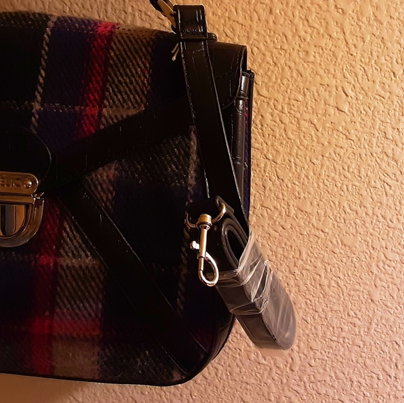 Relic By Fossil Purple/Pink Plaid Handbag Shoulder Bag NWOT - Picture 6 of 16